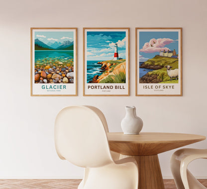 Portland Bill Travel Poster