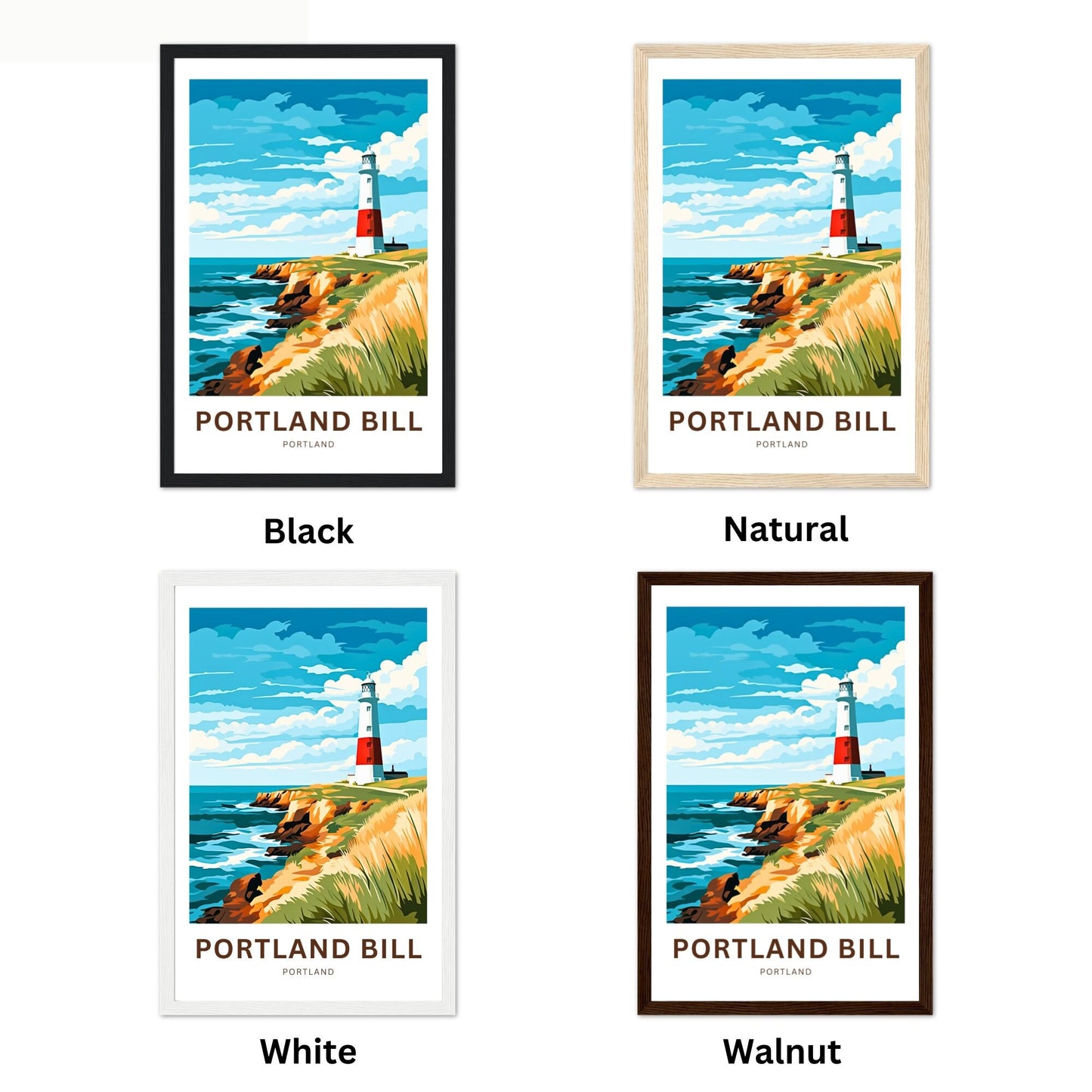 Portland Bill Travel Poster