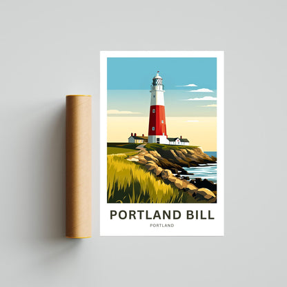 Portland Bill Travel Poster