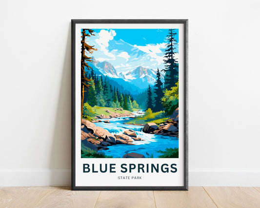 Blue Springs Travel Poster