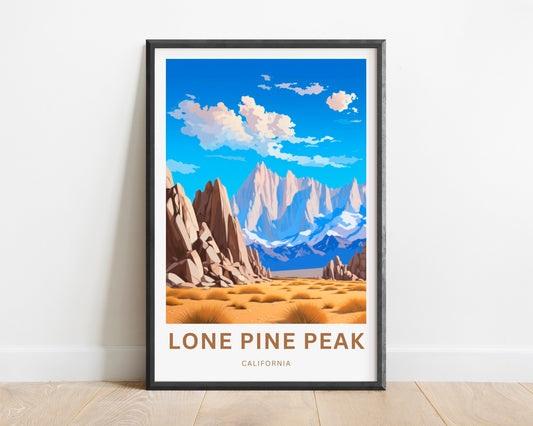 Lone Pine Peak Travel Poster