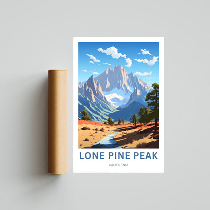 Lone Pine Peak Travel Poster