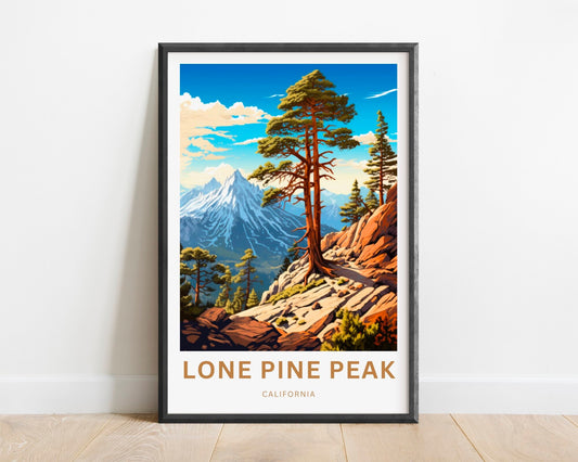 Lone Pine Peak Travel Poster
