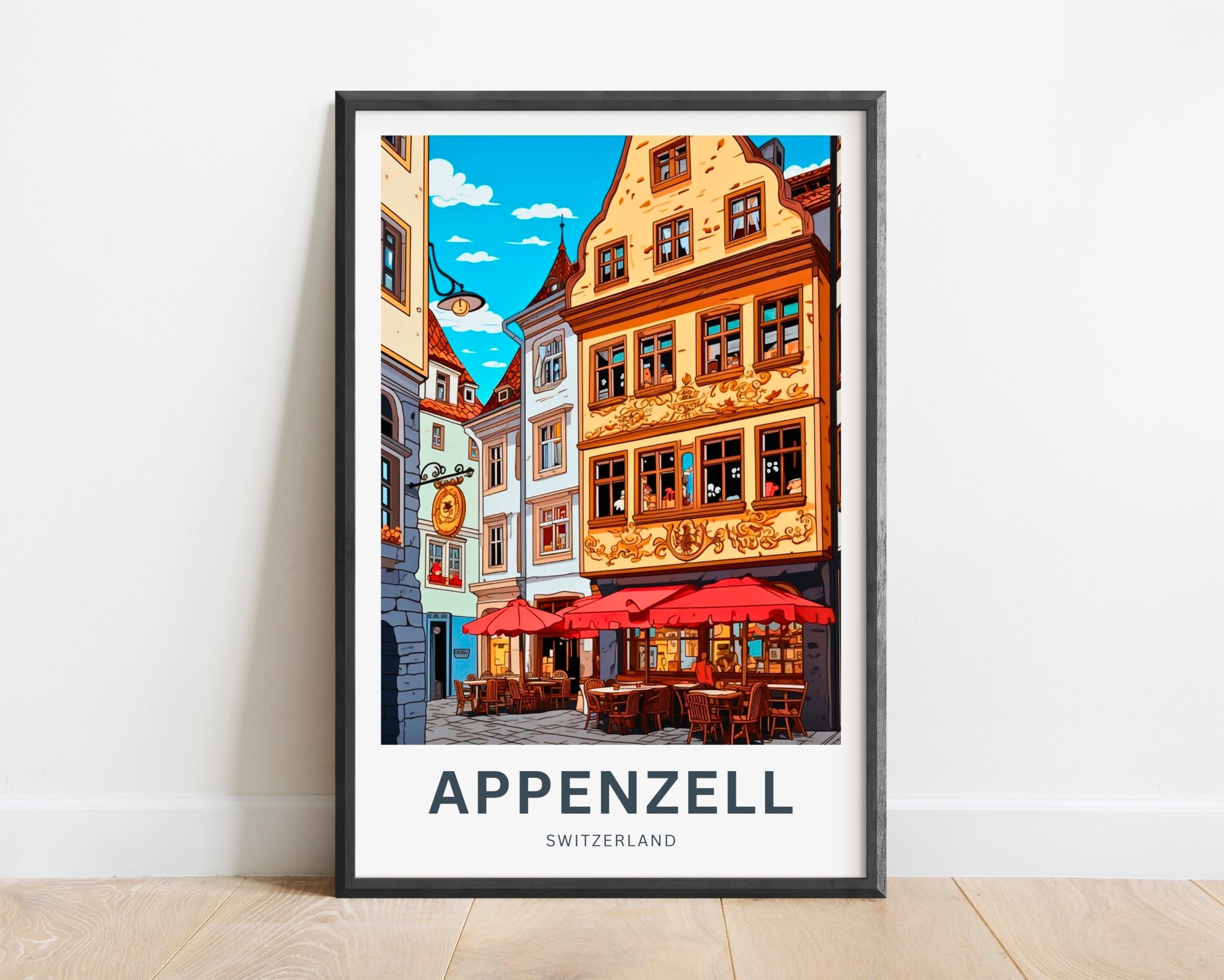 Appenzell Travel Print - Appenzell poster, Switzerland Wall Art, Framed present, Gift Switzerland Present - TravelTreasureCo