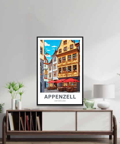 Appenzell Travel Print - Appenzell poster, Switzerland Wall Art, Framed present, Gift Switzerland Present - TravelTreasureCo