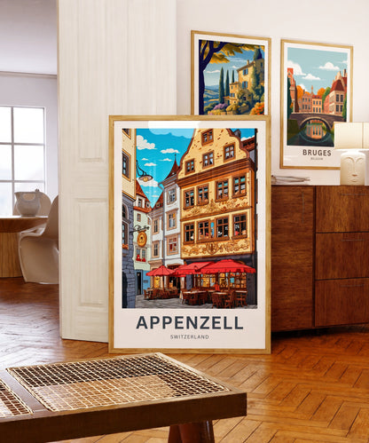 Appenzell Travel Print - Appenzell poster, Switzerland Wall Art, Framed present, Gift Switzerland Present - TravelTreasureCo