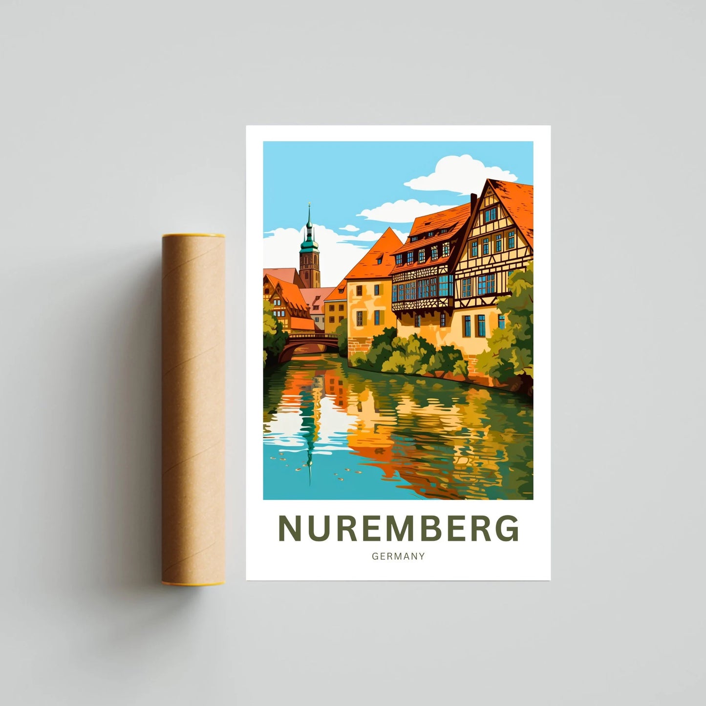 Nuremberg  Travel Poster