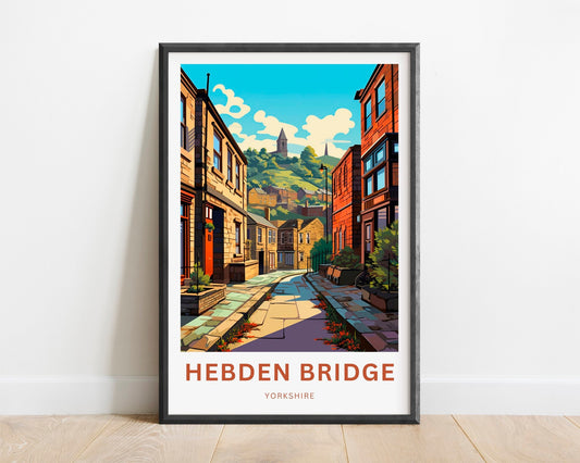 Hebden Bridge Travel Poster