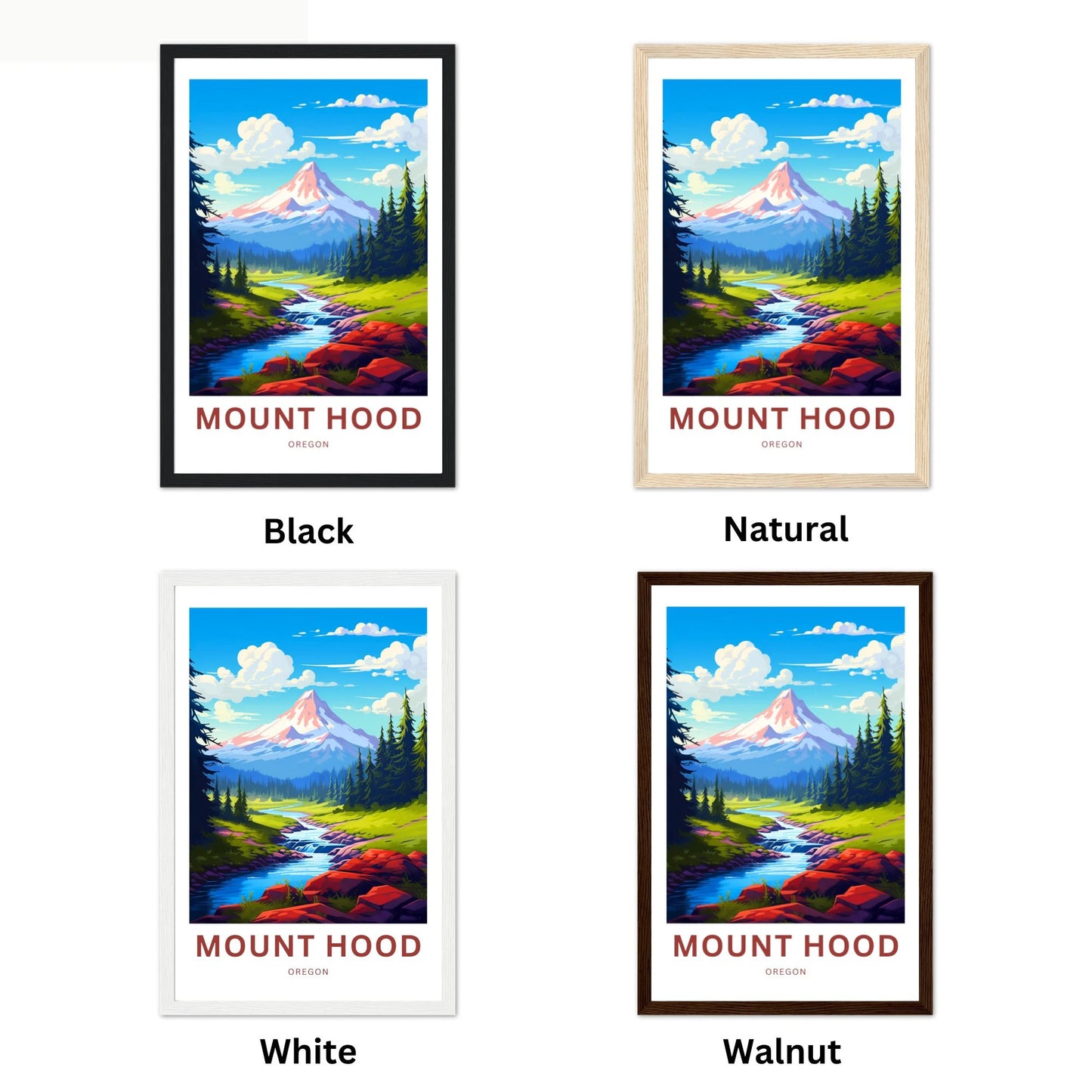 Mount Hood Travel Poster