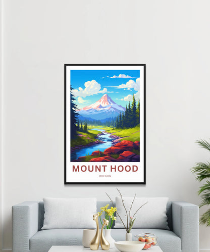 Mount Hood Travel Poster