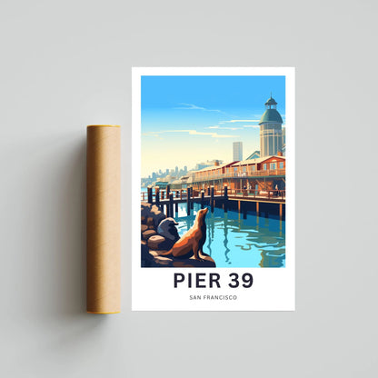 Pier 39 Travel Poster