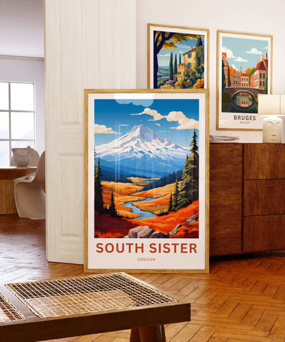 South Sister Travel Poster