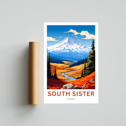 South Sister Travel Poster