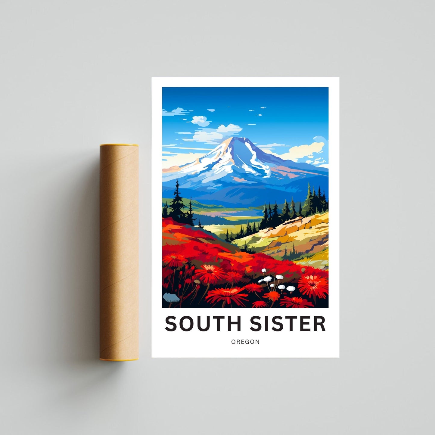 South Sister Travel Poster