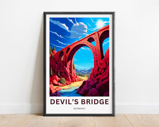 Devils Bridge Travel Poster