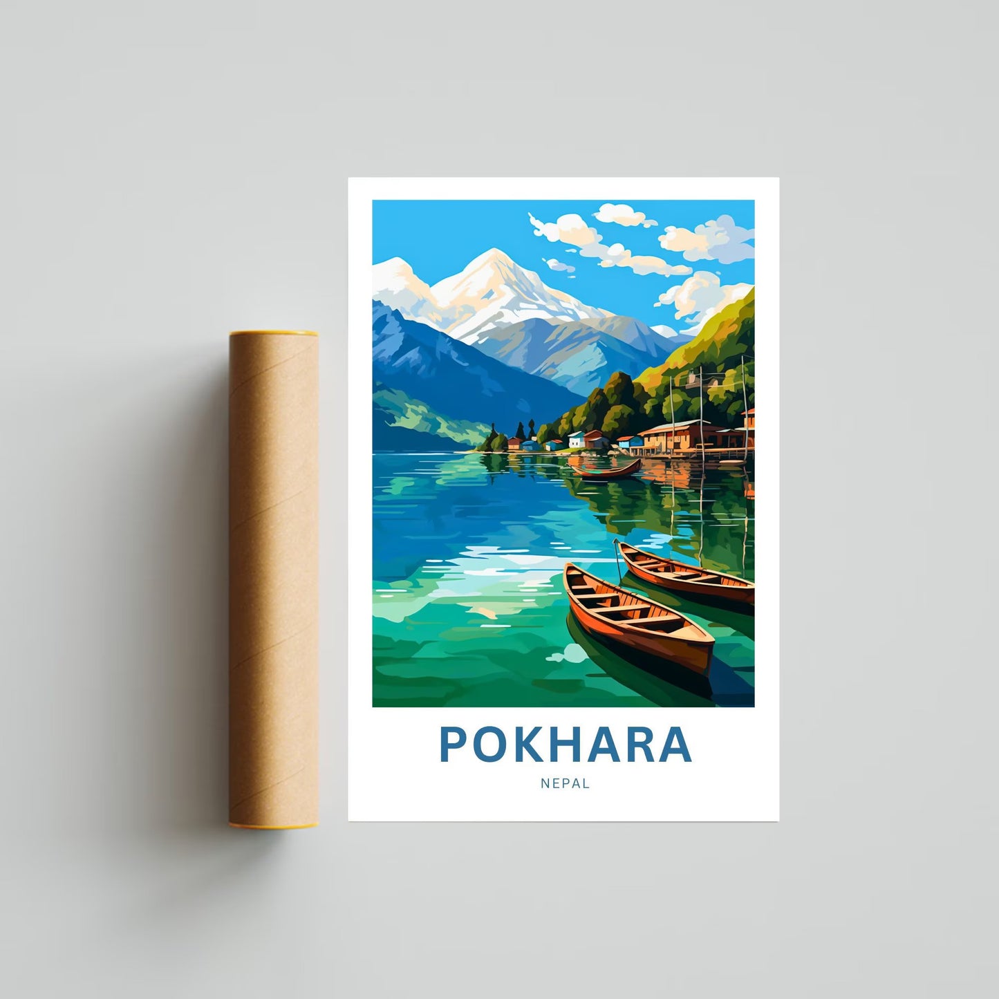 Pokhara Travel Poster