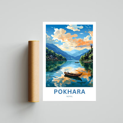 Pokhara Travel Poster