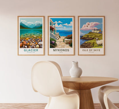 Mykonos Travel Poster