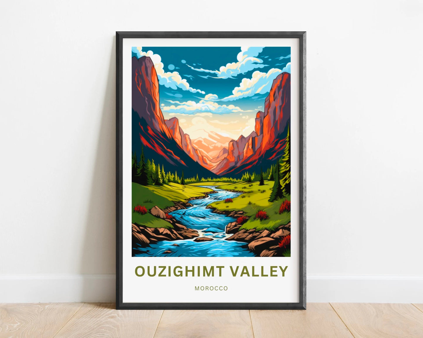 Ouzighimt Valley Travel Poster