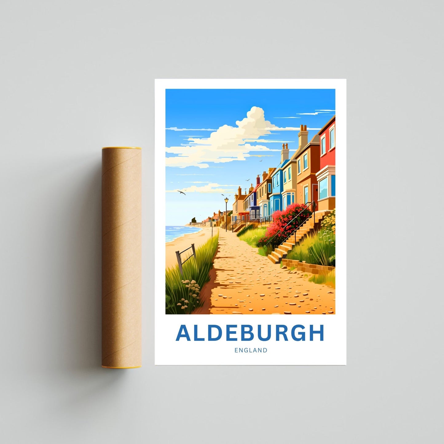 Aldeburgh Travel Poster - Scenic Shoreline