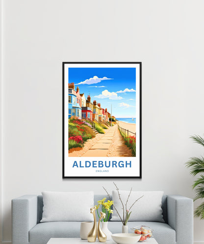 Aldeburgh Travel Poster - Quaint Coastal Town