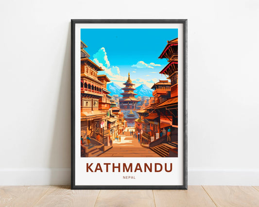 Kathmandu Travel Poster