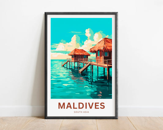 Maldives Travel Poster