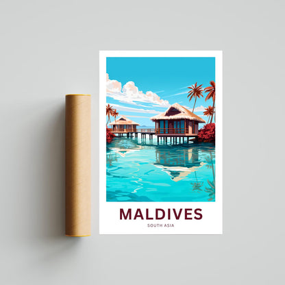 Maldives Travel Poster