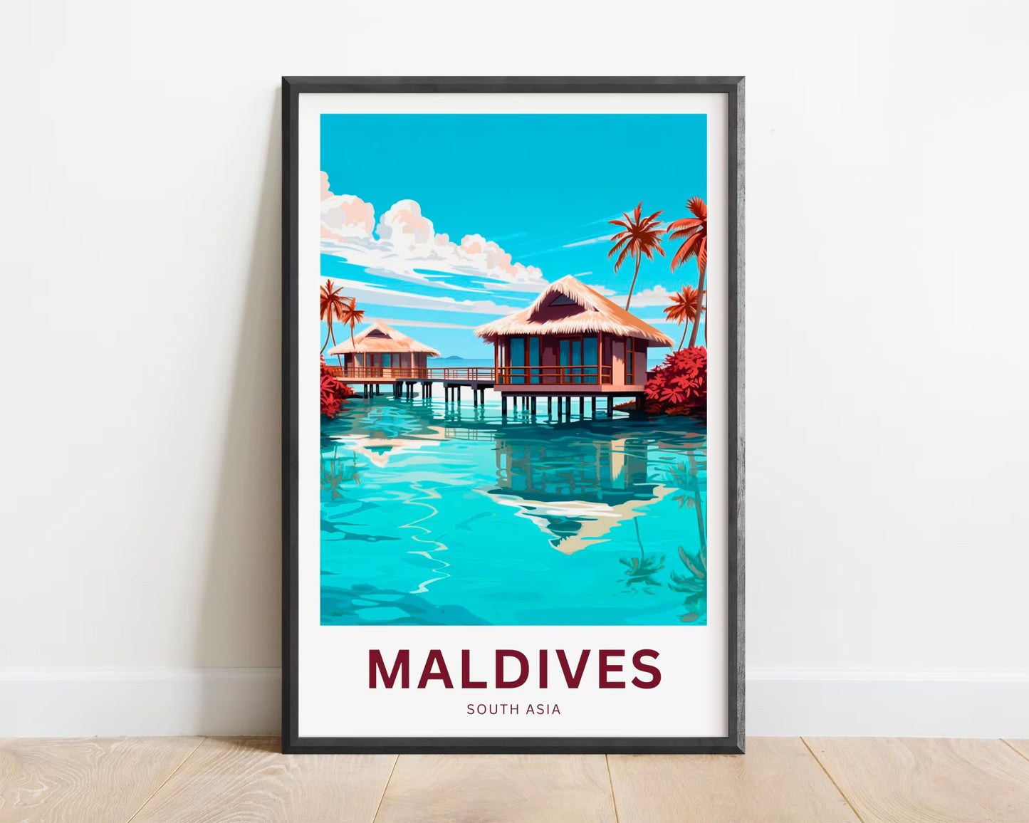 Maldives Travel Poster