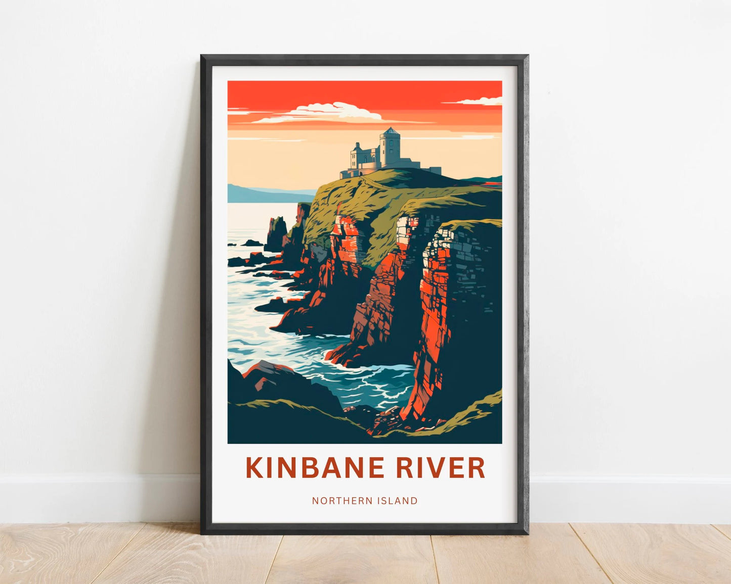 Kinbane River Travel Poster