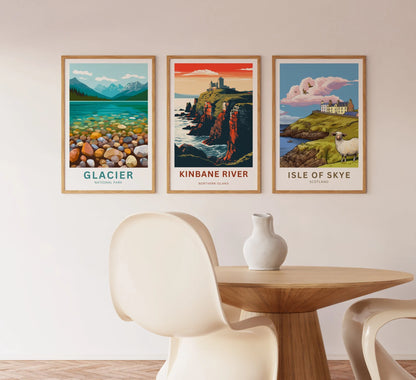 Kinbane River Travel Poster