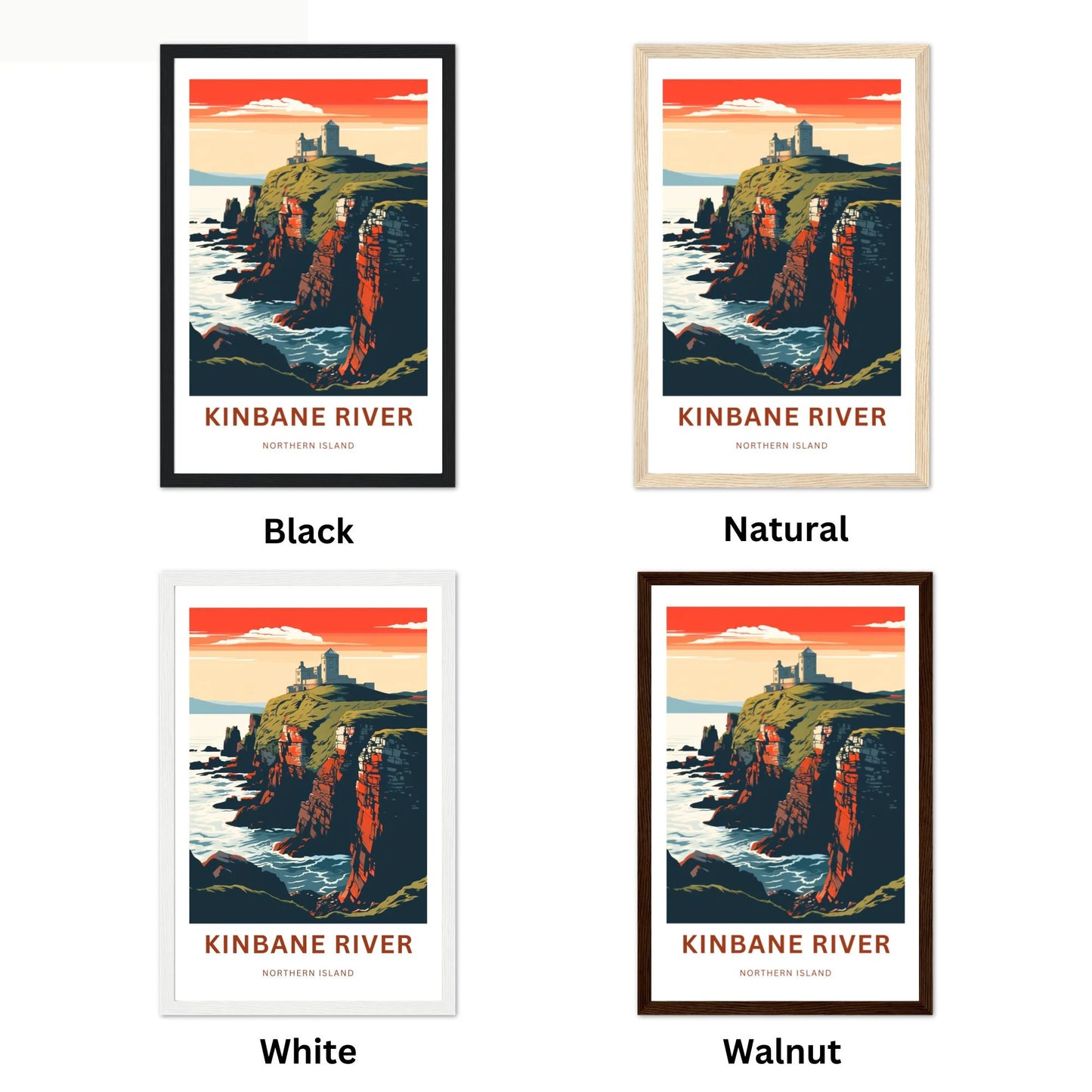 Kinbane River Travel Poster