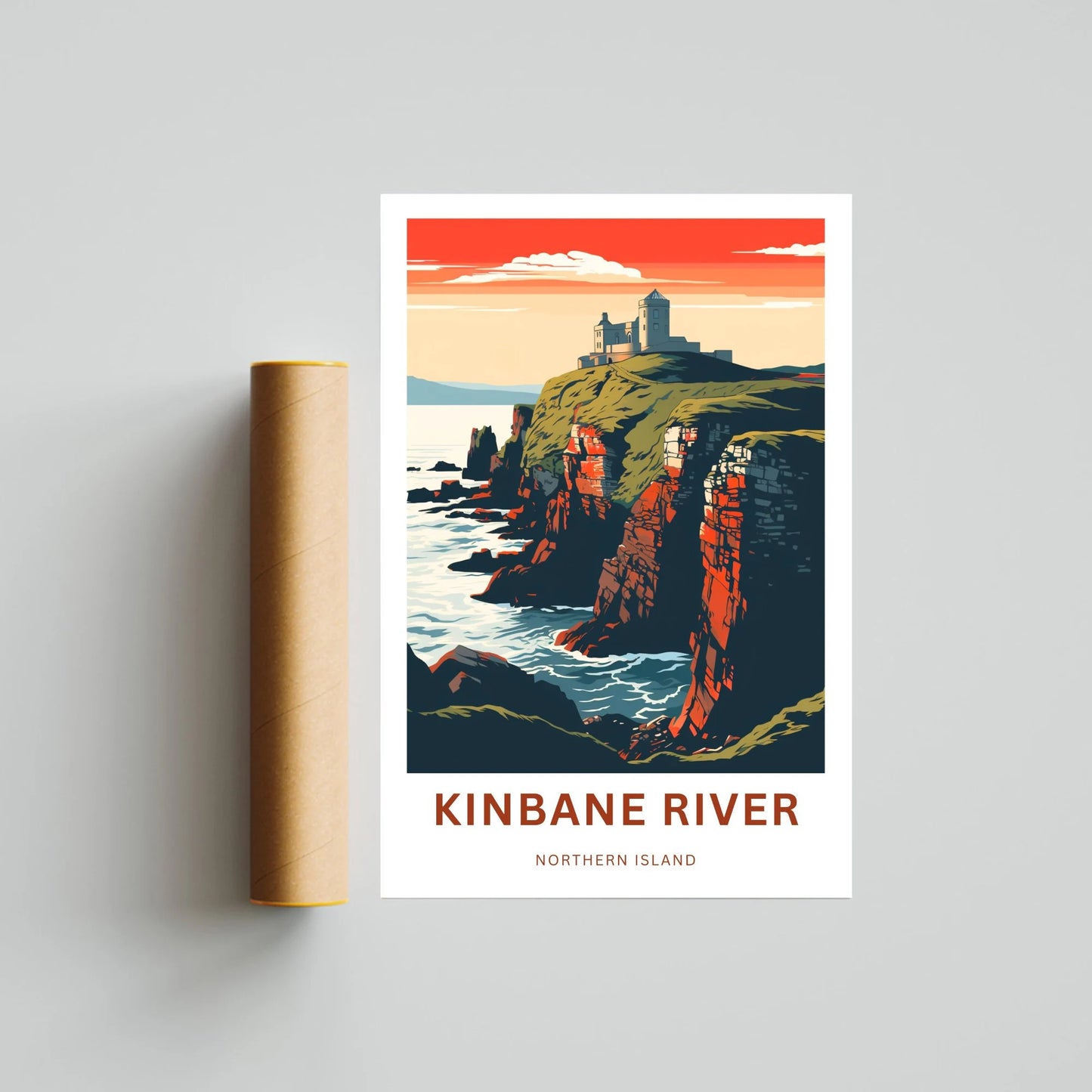 Kinbane River Travel Poster