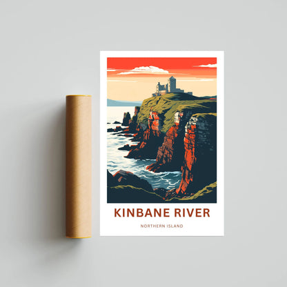 Kinbane River Travel Poster