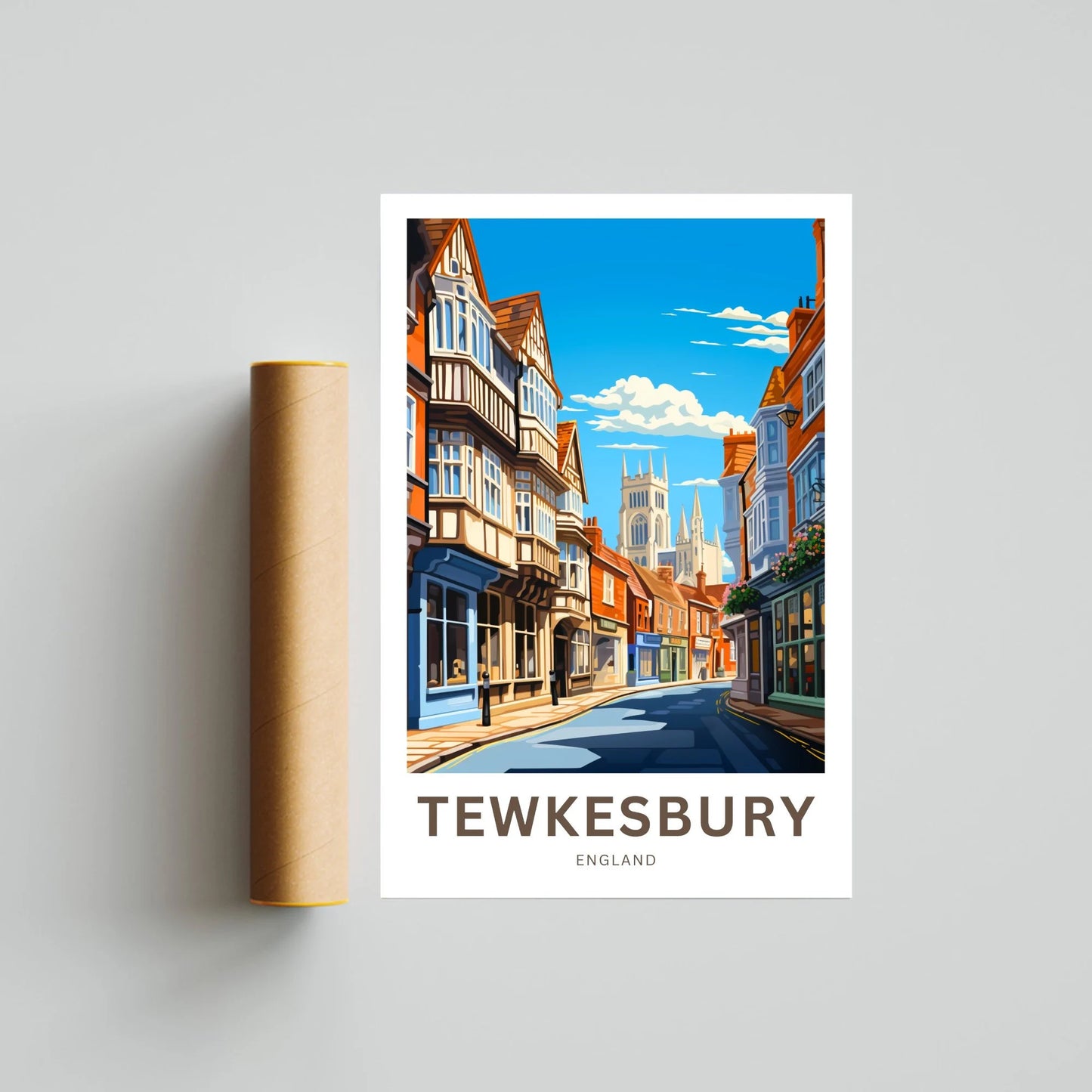 Tewkesbury Travel Poster