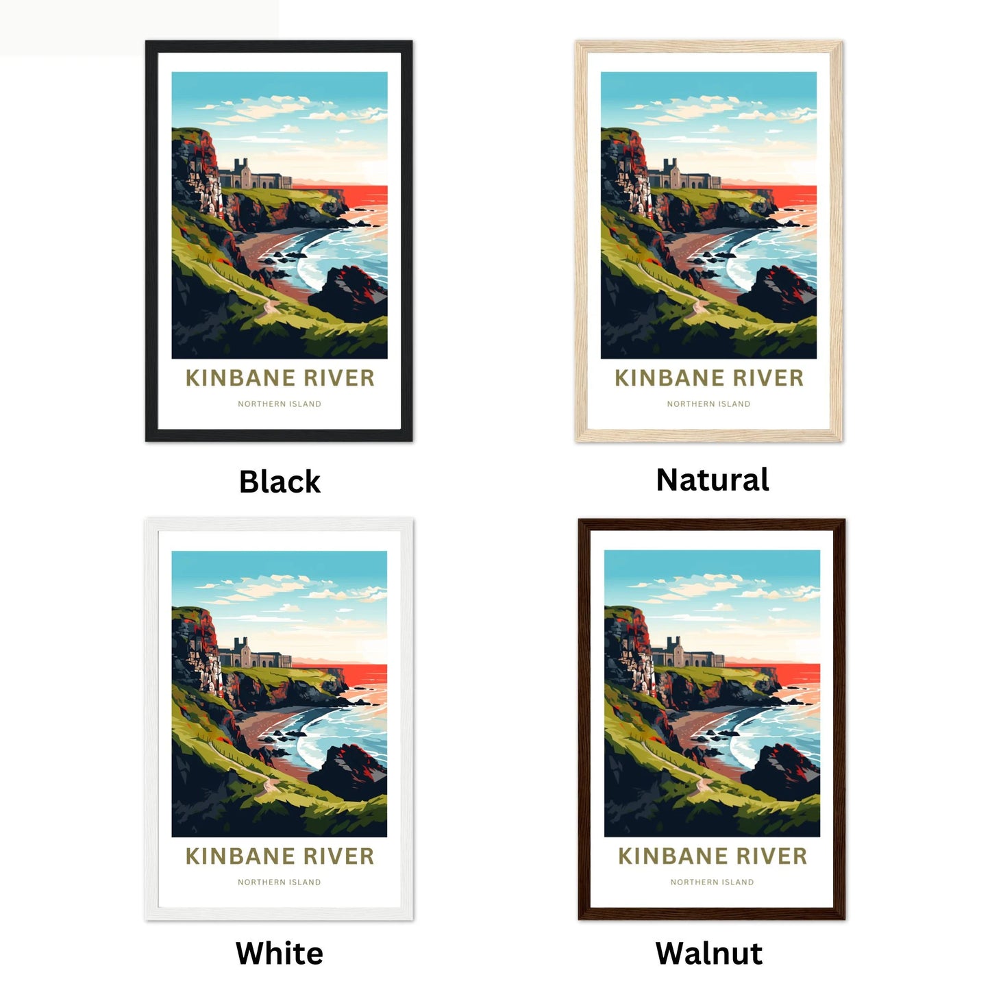 Kinbane River Travel Poster