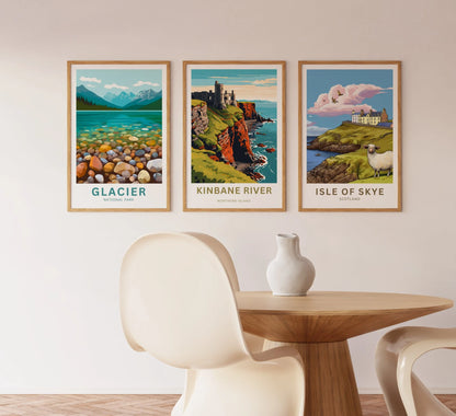 Kinbane River Travel Poster