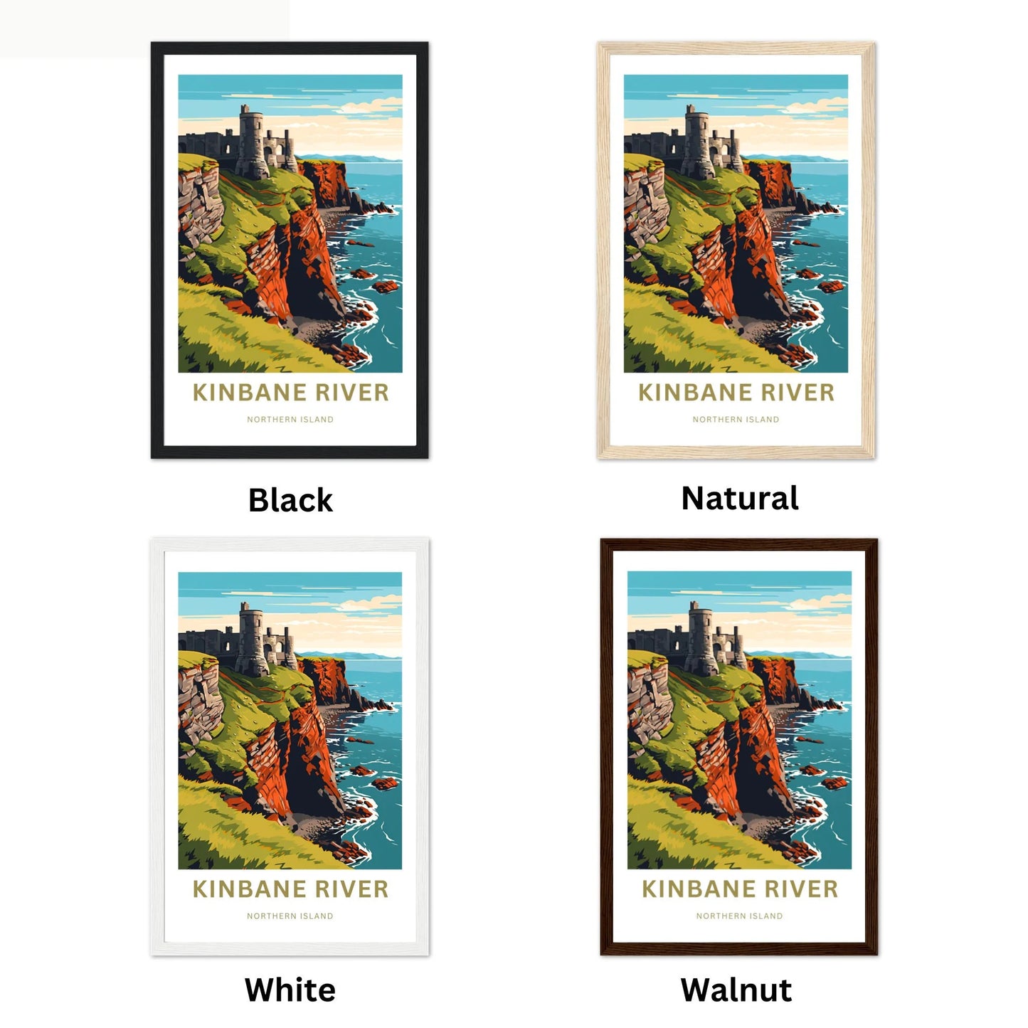 Kinbane River Travel Poster