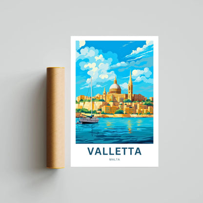 Valletta Travel Poster