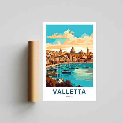 Valletta Travel Poster