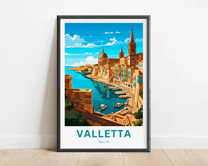 Valletta Travel Poster