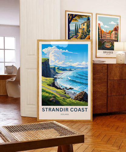 Strandir Coast Travel Poster