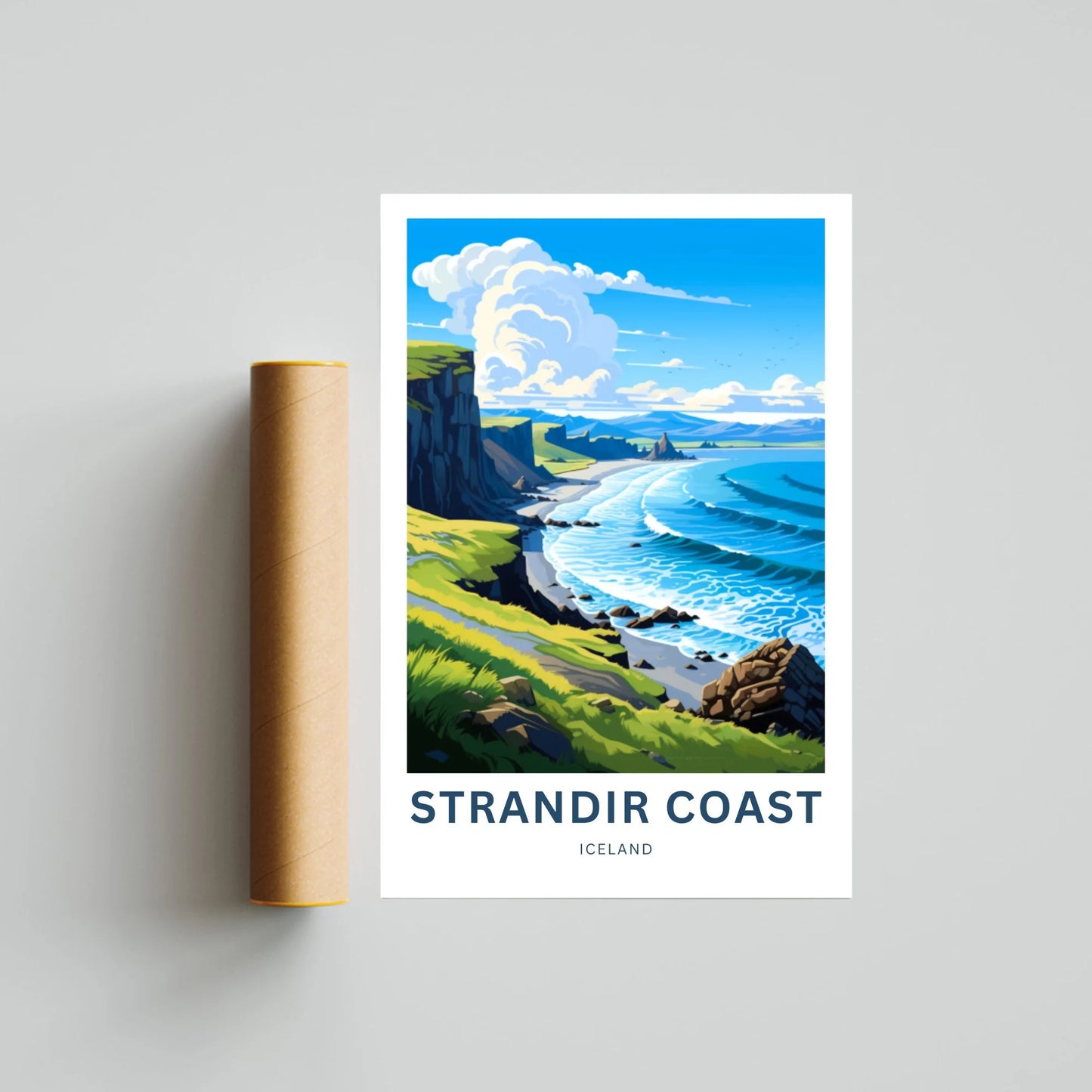 Strandir Coast Travel Poster