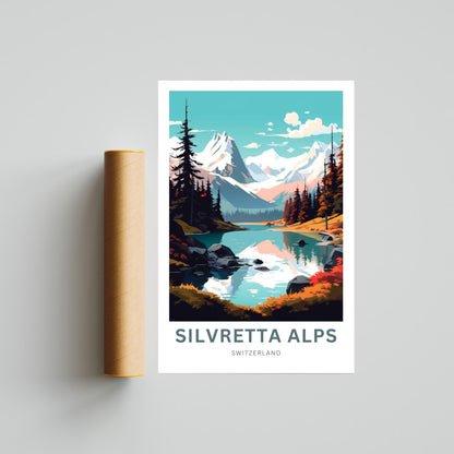 Silvretta Alps Travel Poster