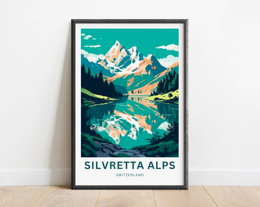 Silvretta Alps Travel Poster