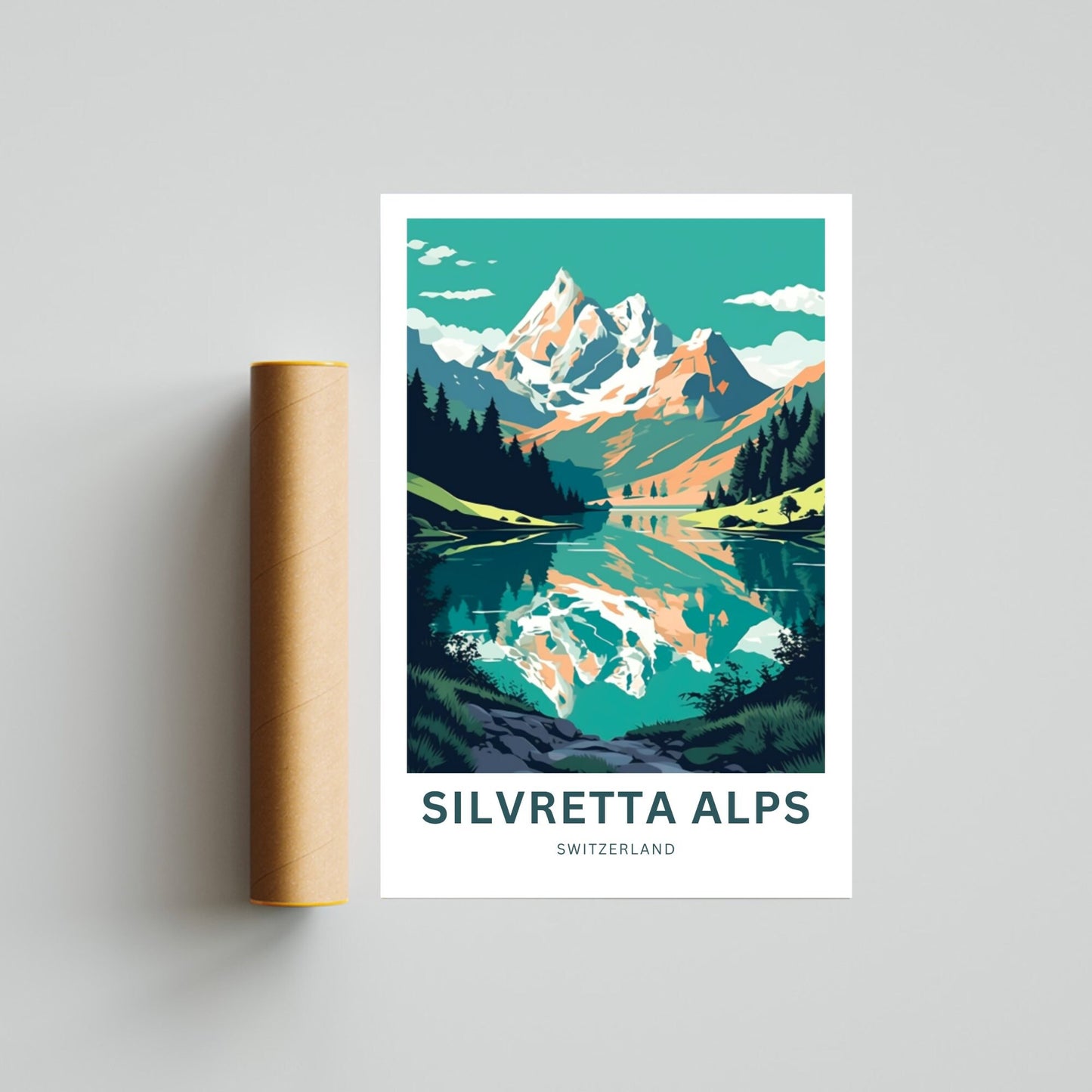 Silvretta Alps Travel Poster