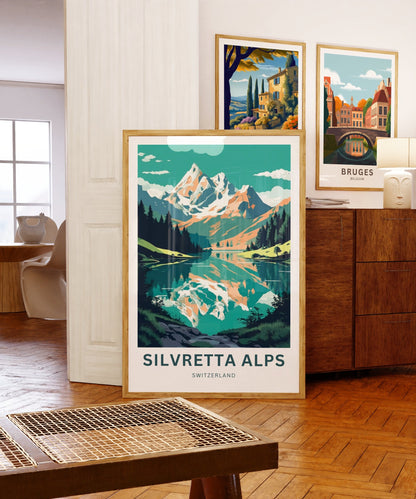 Silvretta Alps Travel Poster