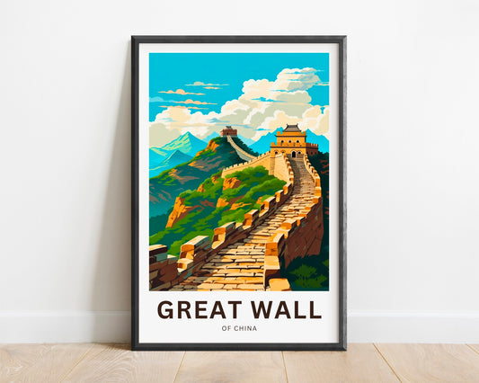 Great Wall of China Travel Poster