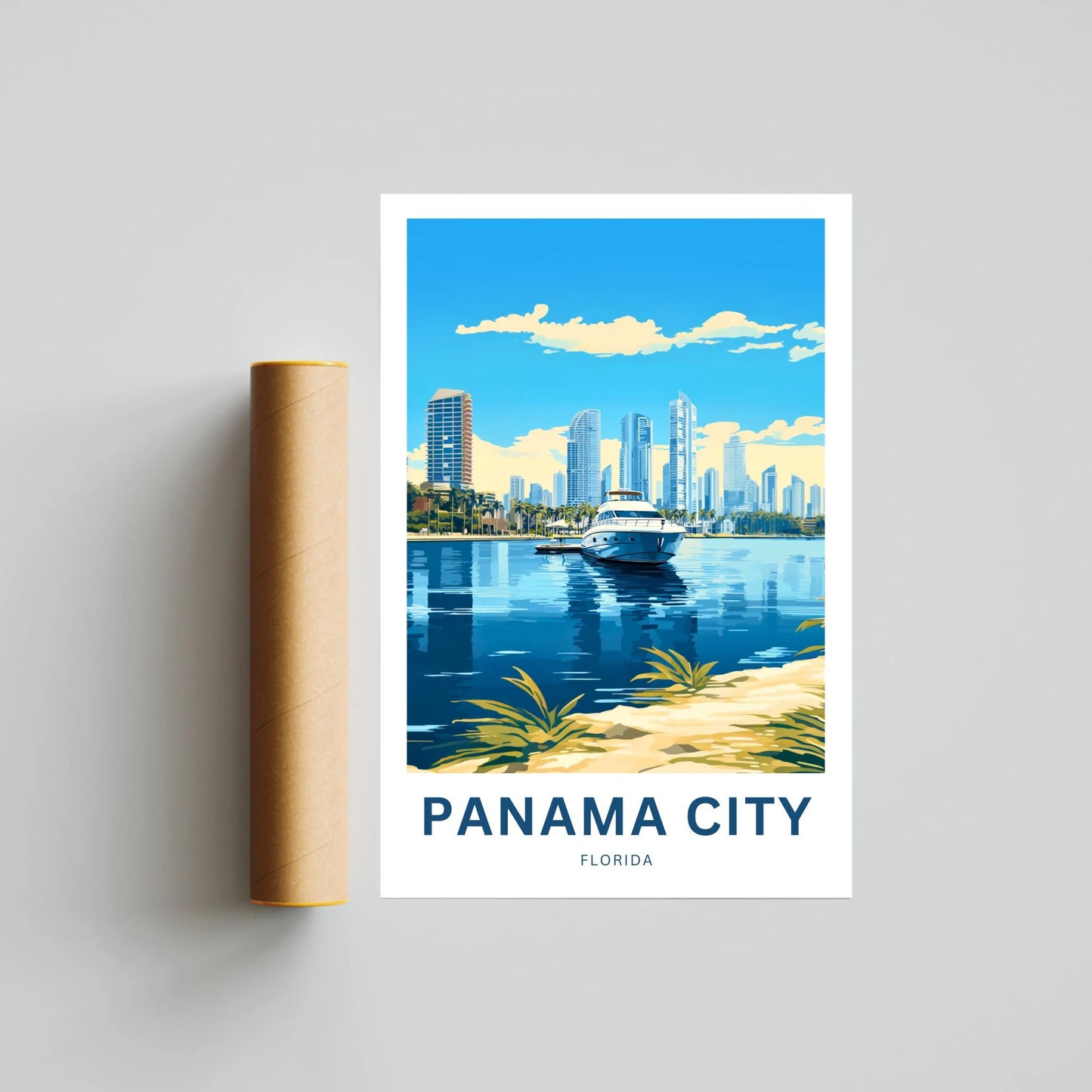 Panama City Travel Poster