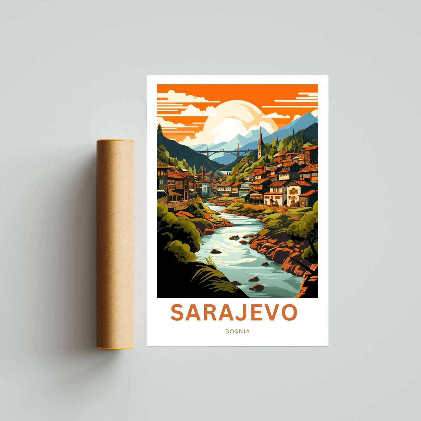 Saravejo Travel Poster